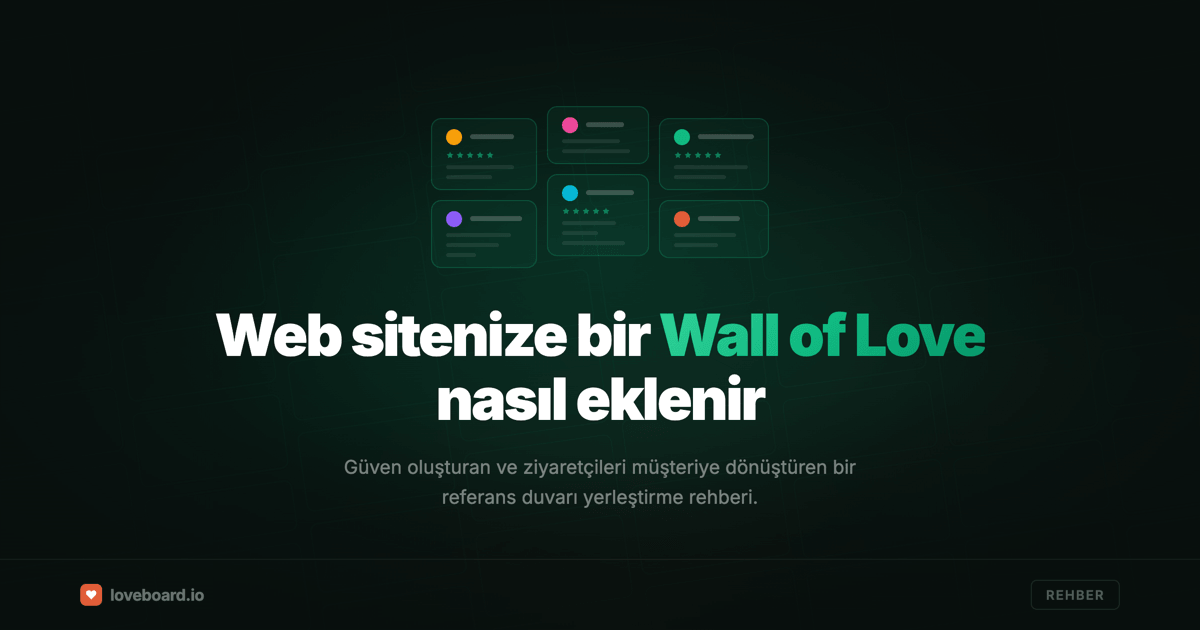 Web Sitenize Wall of Love Eklemenin Yolu