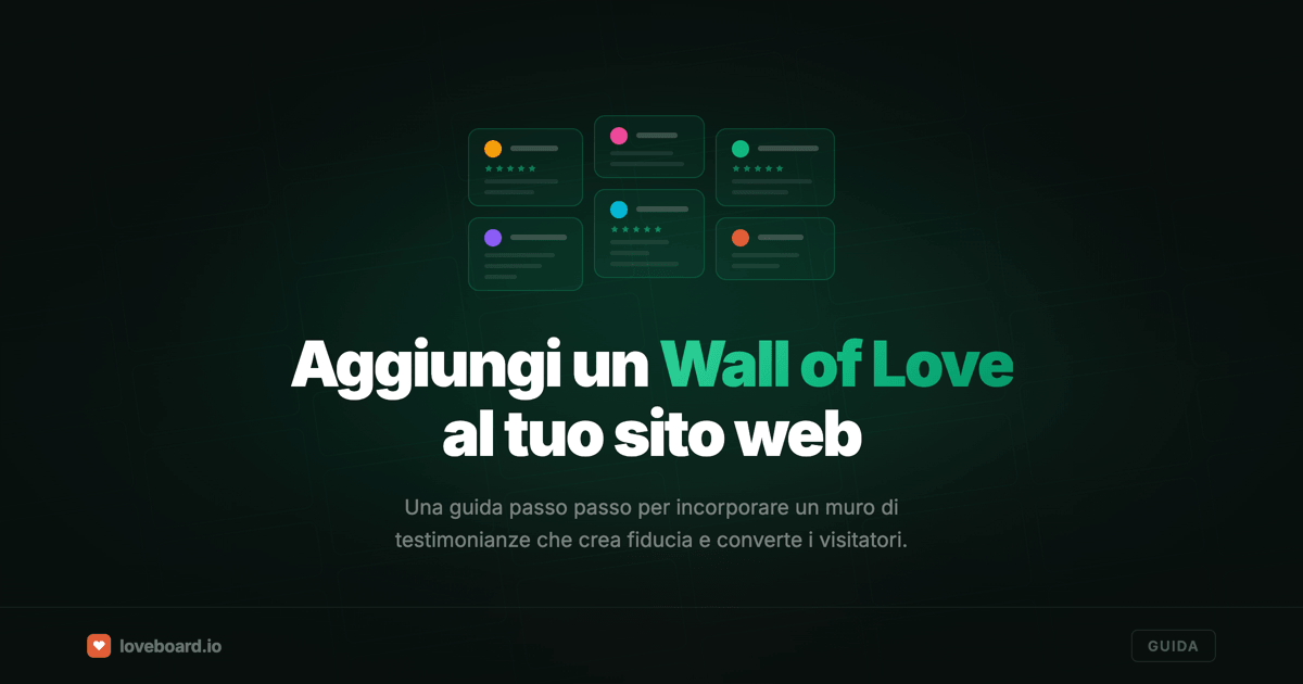 Come aggiungere un Wall of Love al tuo sito web