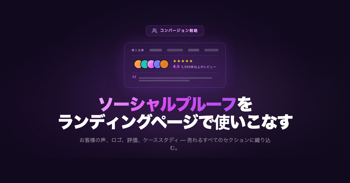 SaaSランディングページのためのソーシャルプルーフ完全ガイド